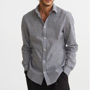 Slim Fit Blue & White Checkered Shirt NWT